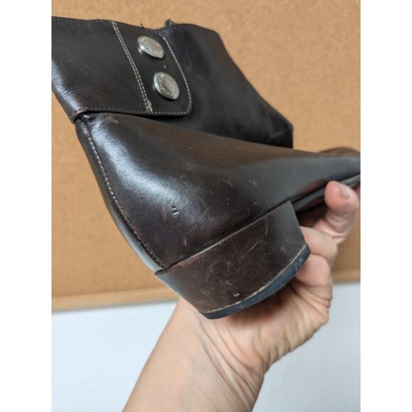Coach Rossi P016 Pointed Toe Brown Leather Ankle Boots Booties Women's Size 6B - Picture 14 of 16